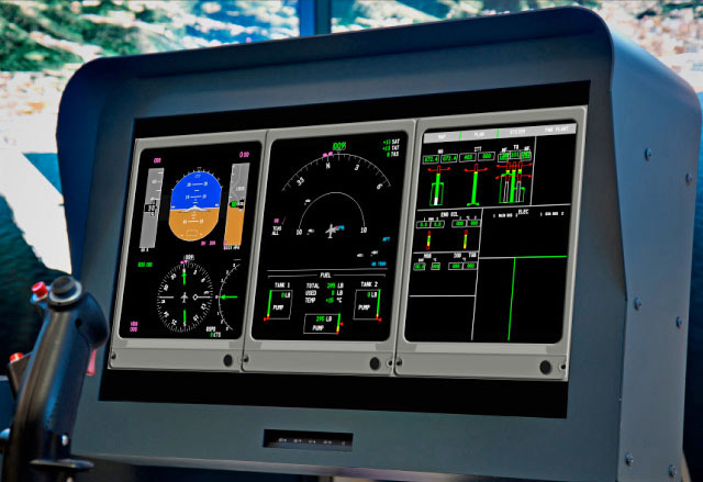 FSC MTHS 65" HELICOPTER FLIGHT SIMULATOR TOUCH PANEL